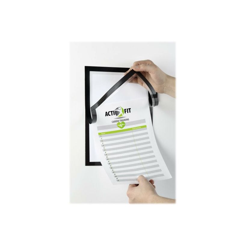 4005546407036-Durable Duraframe Note - Cadre d'affichage adhésif - A4 - noir - avec porte-stylo-P_79415392_4-3