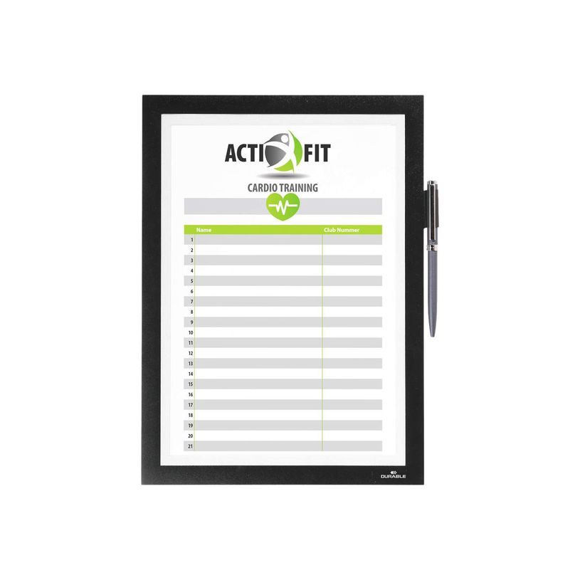 4005546407036-Durable Duraframe Note - Cadre d'affichage adhésif - A4 - noir - avec porte-stylo-P_79415392_6-5