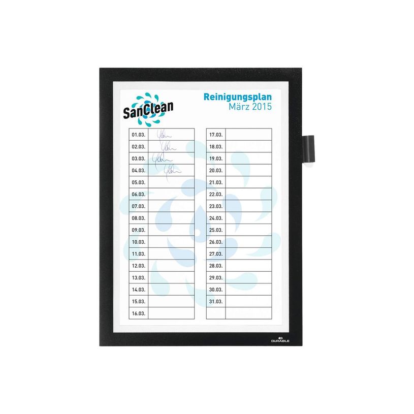 4005546407036-Durable Duraframe Note - Cadre d'affichage adhésif - A4 - noir - avec porte-stylo-P_79415392_8-7