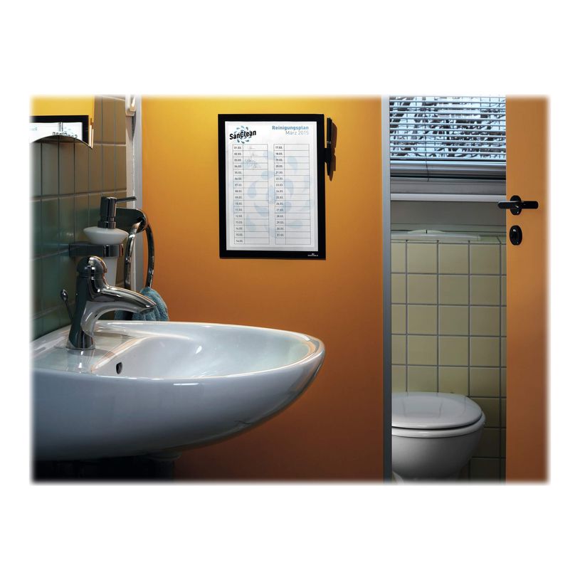 4005546407036-Durable Duraframe Note - Cadre d'affichage adhésif - A4 - noir - avec porte-stylo-P_79415392_9-8