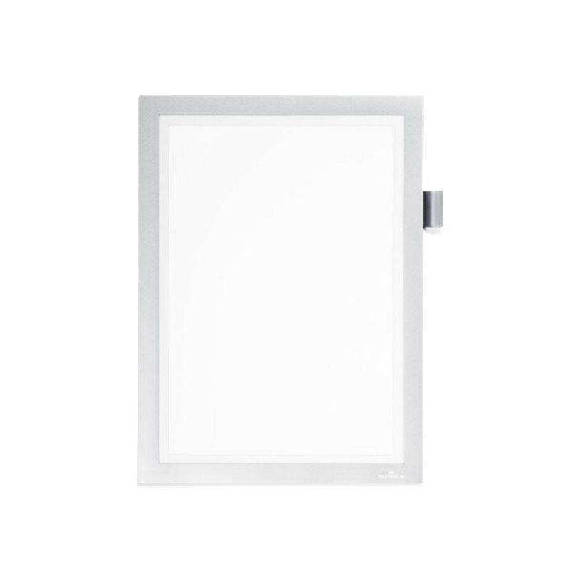 4005546407043-Durable Duraframe Note - Cadre d'affichage adhésif - A4 - argent - avec porte-stylo-P_79415393_1-0