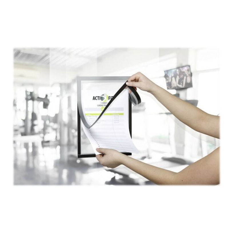 4005546407043-Durable Duraframe Note - Cadre d'affichage adhésif - A4 - argent - avec porte-stylo-P_79415393_6-5