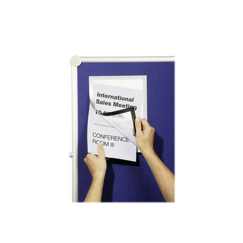 4005546407173-Durable Duraframe Grip -  Cadre d'affichage auto-agrippant - A4 - noir - pour surfaces en t-P_79415396_3-2