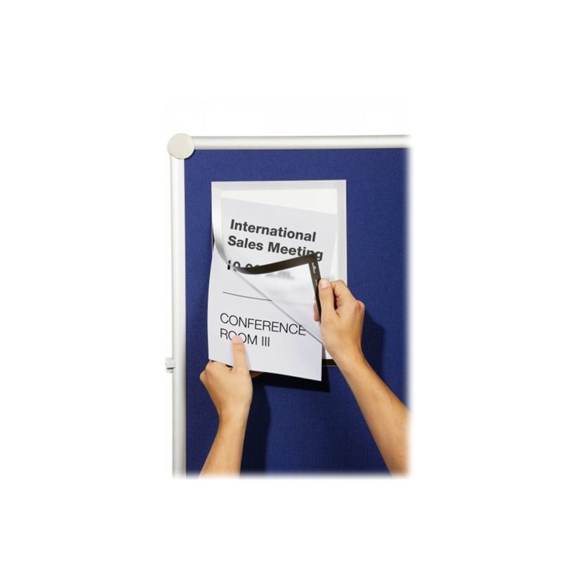 4005546407180-Durable Duraframe Grip -  Cadre d'affichage auto-agrippant - A4 - argent - pour les surface-P_79415397_5-4