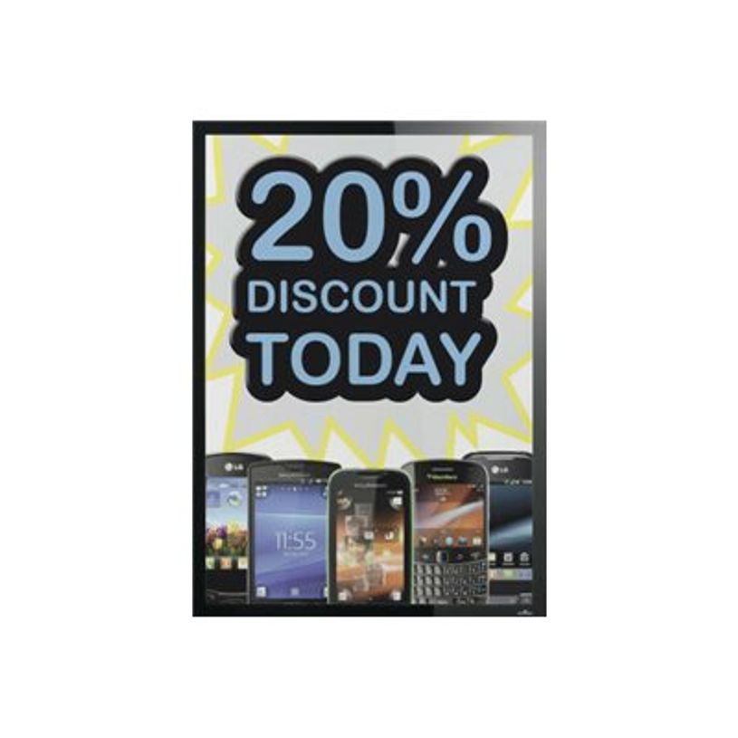 4005546507811-Durable Duraframe Poster Sun - Cadre d'affichage vitrostatique - 50 x 70 cm - noir-P_79415400_2-1