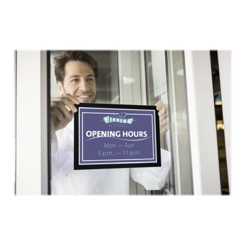 4005546978185-Durable Duraframe Poster Sun - Cadre d'affichage vitrostatique - A4 - noir-P_79415409_3-2