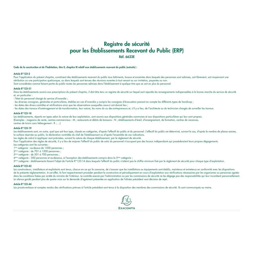 3130630066231-Exacompta - Registre de sécurité ERP - 32 pages - 24 x 32 cm-P_79415428_4-3