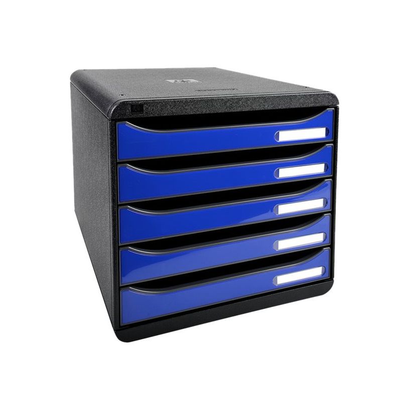 9002493423930-Exacompta BigBox Plus - Module de classement 5 tiroirs - gris/bleu-P_79415454_1-0