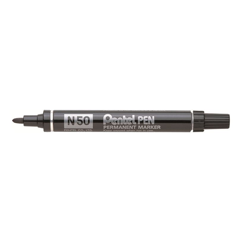 3474372220552-Pentel PEN N50 - Pack de 36 marqueurs permanents - pointe ogive - noir-P_79415455_1-0