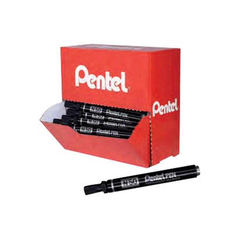 3474372220552-Pentel PEN N50 - Pack de 36 marqueurs permanents - pointe ogive - noir-P_79415455_2-1