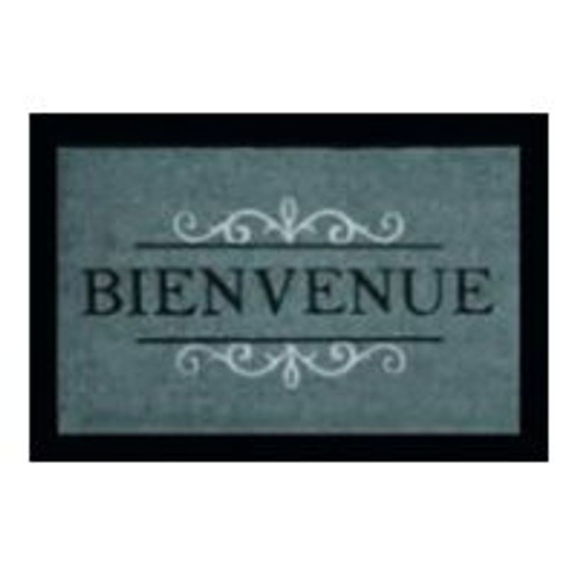 3120901007100-Tapis de sol absorbant BIENVENUE - 40 x 60 cm - en polyamide - gris-P_79415502_1-0