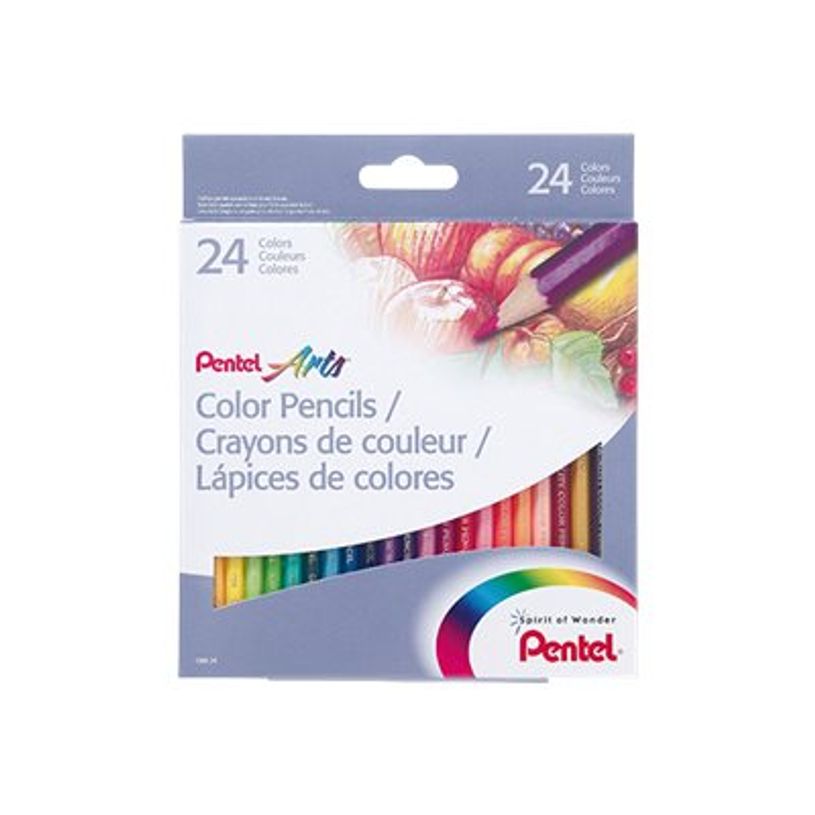 5902894021473-Pentel Arts - 24 Crayons de couleur - couleurs assorties + album de coloriage-P_79415607_2-1