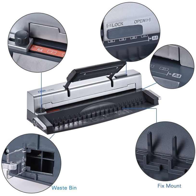 4715388208042-DSB CB-60 - machine à relier / relieuse perforeuse manuelle - Perfore 8 feuilles - relie 1-P_79415691_7-6