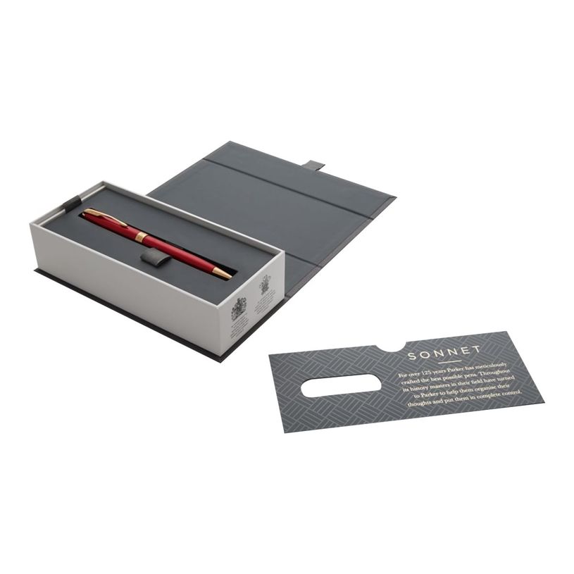 3501179314761-Parker Sonnet - Stylo à bille rouge laqué - encre noire-P_79415741_2-1