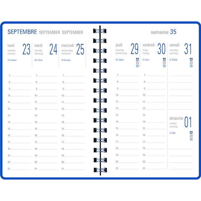 3108728151404-Agenda à spirale Graphik 15 - 1 semaine sur 2 pages - 3 décors au choix - Oberthur-P_79416227_3-2