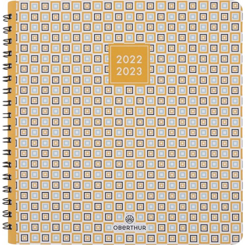 3108728161403-Agenda à spirale Graphik 16 bureau - 1 semaine sur 2 pages - 3 décors au choix - Oberthur-P_79416228_2-1