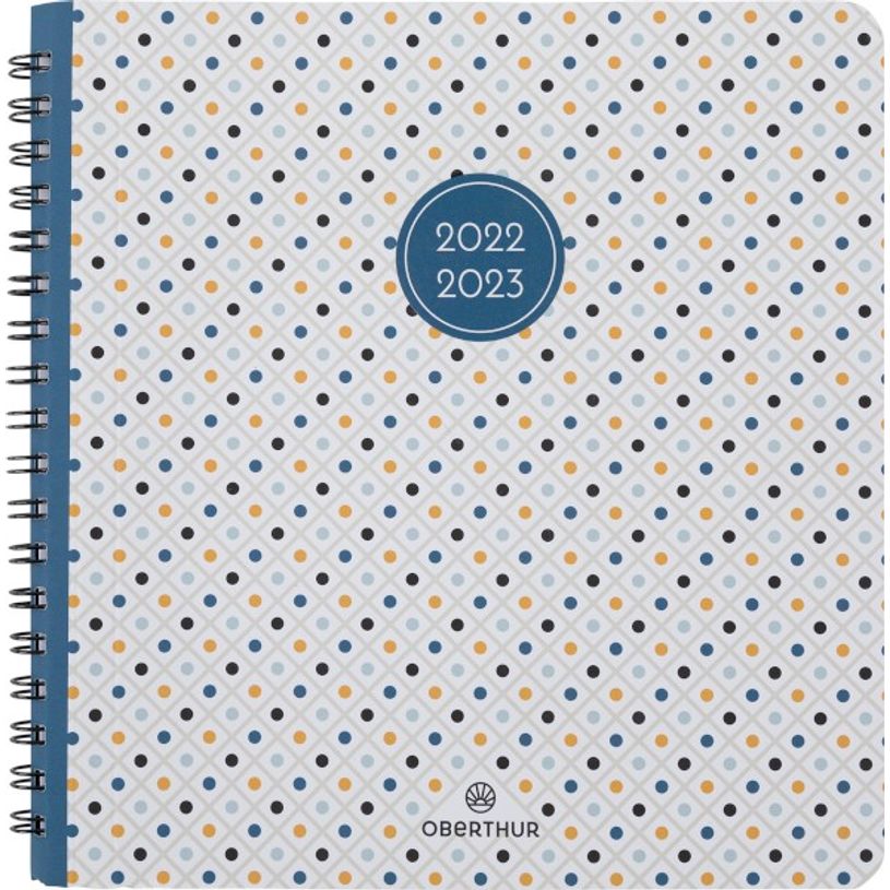 3108728161403-Agenda à spirale Graphik 16 bureau - 1 semaine sur 2 pages - 3 décors au choix - Oberthur-P_79416228_4-3