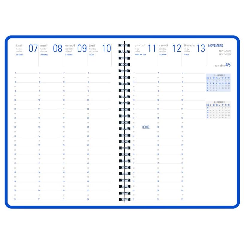 3108728251401-Agenda à spirale Graphik 25 - 1 semaine sur 2 pages - 3 décors au choix - Oberthur-P_79416230_3-2
