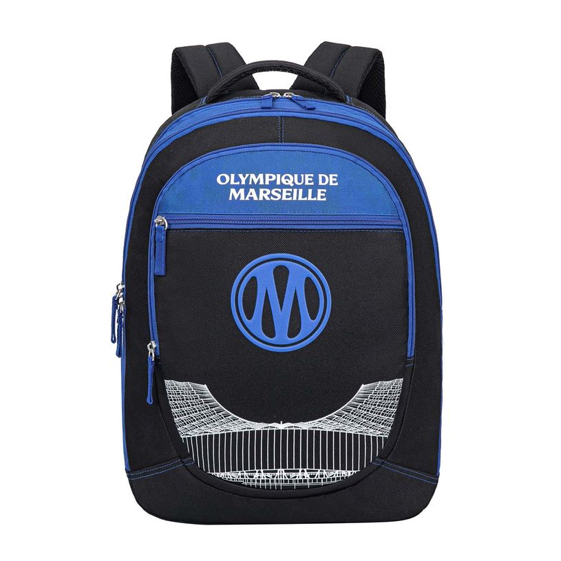 3700516296627-Quo Vadis - Sac à dos - Olympique de Marseille - 32x43x14 cm - Toile (polyester) - 2 compartiment(s) - Avec bret--0