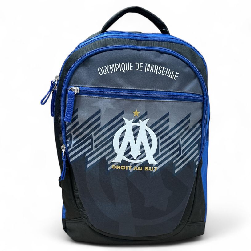 3700516296627-Quo Vadis - Sac à dos - Olympique de Marseille - 32x43x14 cm - Toile (polyester) - 2 compartiment(s) - Avec bret--0