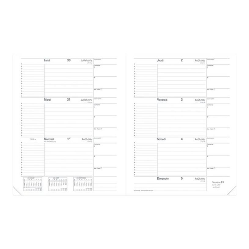 3371010129300-Quo Vadis - Agenda avec répertoire Club Le Principal - 1 semaine sur 2 pages - 18 x 24 cm -P_79416415_1-2