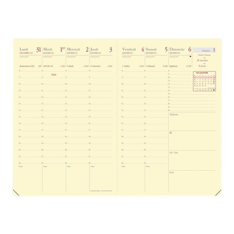 3371010360086-Agenda Toscana Bleu 1 Jour par page 10X15cm Quo Vadis -P_79416426_1-1