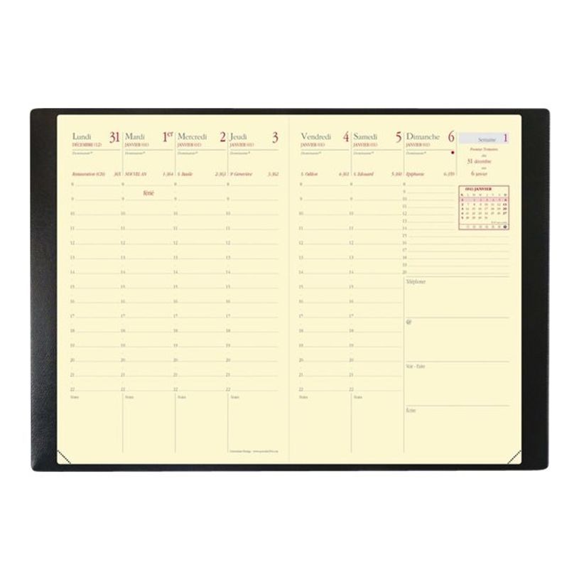 3371010360086-Agenda Toscana Bleu 1 Jour par page 10X15cm Quo Vadis -P_79416426_2-2