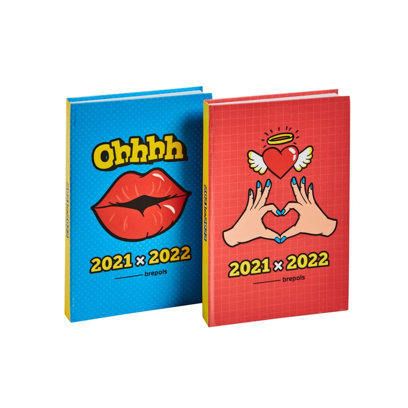 5412303144872-Agenda Love & Kisses - 1 jour par page - 11,5 x 16,9 cm - 2 décors disponibles - Brepols-P_79416462_1-0