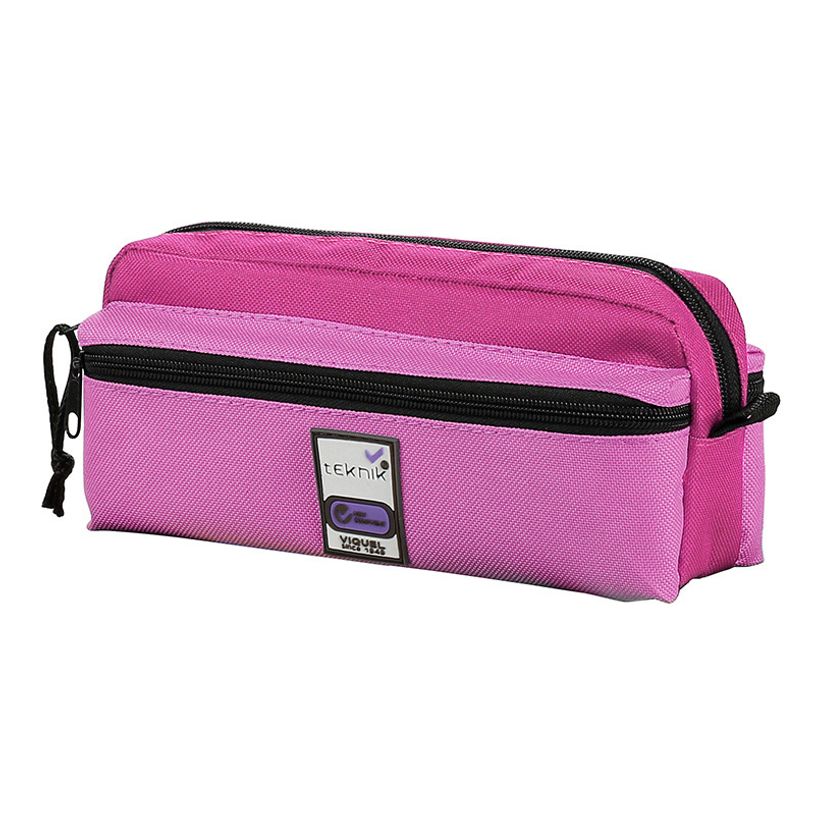 3135259797344-Trousse rectangulaire Teknik Triple - 3 compartiments - 4 coloris disponibles - Viquel-P_79416520_2-1