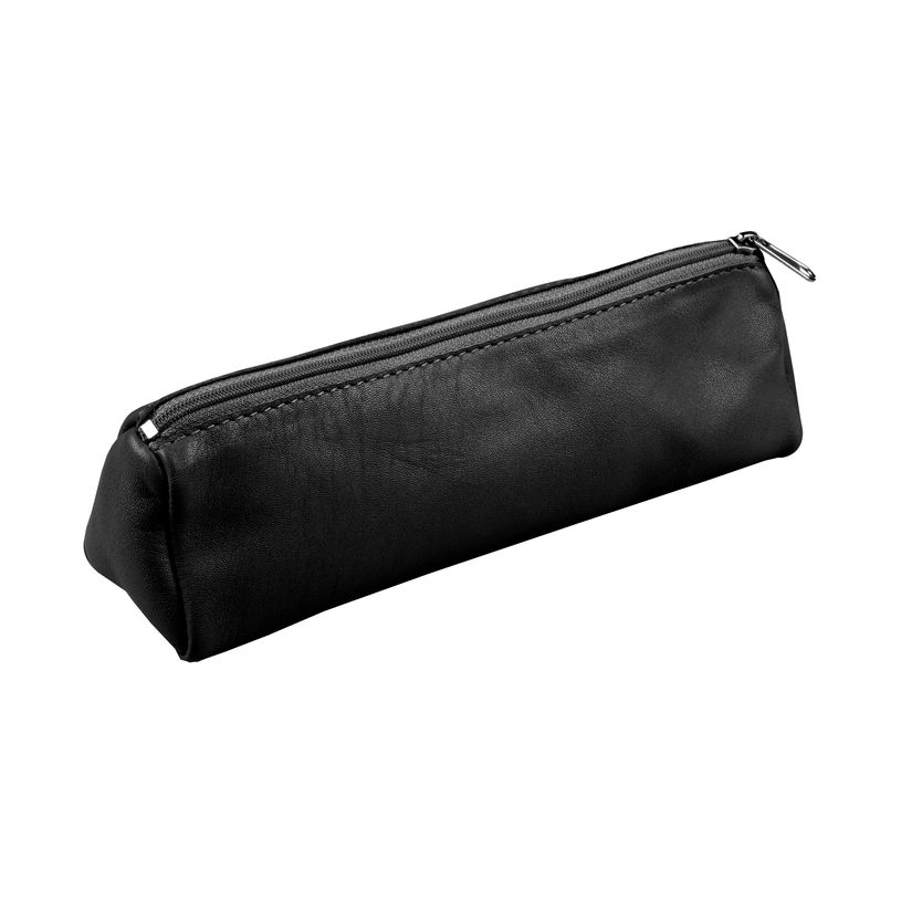 3338805002453-Trousse Merinos triangulaire - 1 compartiment - cuir de mouton noir - Quo Vadis-P_79416653_1-0
