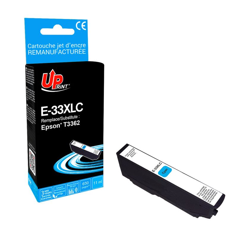 0000005815005-Cartouche remanufacturée Epson 33XL Orange - cyan - Uprint--2