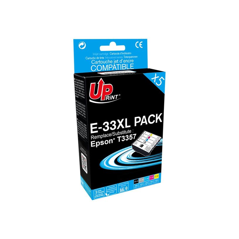 3584770896478-Cartouche remanufacturée Epson 33XL Orange - Pack de 5 - noir, noir photo, cyan, magenta, -P_79416837_4-3
