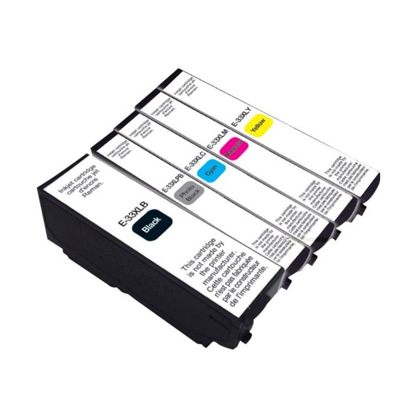 3584770896478-Cartouche remanufacturée Epson 33XL Orange - Pack de 5 - noir, noir photo, cyan, magenta, -P_79416837_5-5