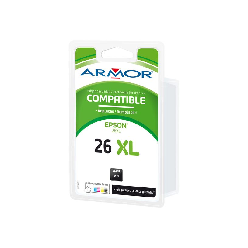 3112539297800-Epson 26XL Ours polaire - compatible Armor - noir - cartouche d'encre-P_79416838_1-0