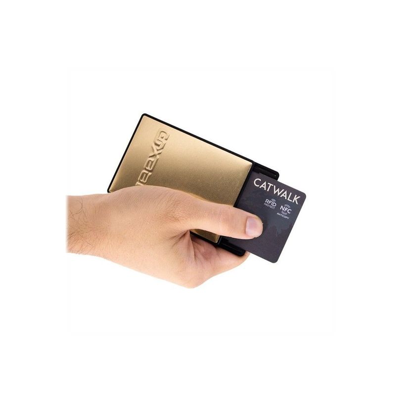 3700929500038-Catwalk-669 Meexup - Porte-cartes antivol pour 2 cartes de crédit - or et noir-P_79417284_1-2