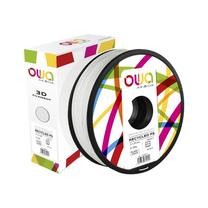 3112539334727-OWA Filament 3D PS - blanc - Ø 175 mm - 750G-P_79417374_1-0