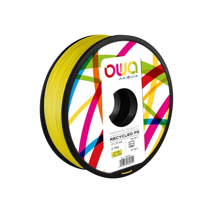 3112539334741-OWA - Filament 3D PS - jaune - Ø 175 mm - 750g-P_79417376_1-0
