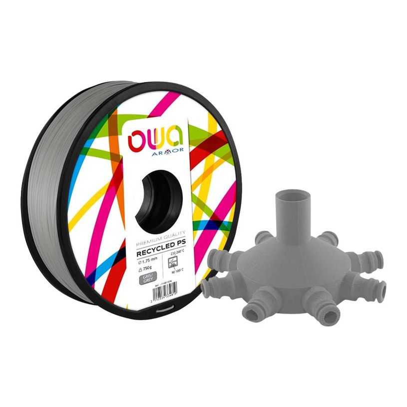 3112539334819-OWA - Filament 3D PS - gris - Ø 175 mm - 750g-P_79417383_1-0