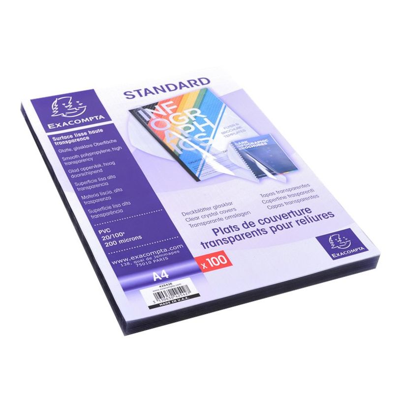 3130630425427-Exacompta - 100 couvertures à reliure A4 (21 x 29,7 cm) - plastique 200 microns - transpar-P_79417625_1-0