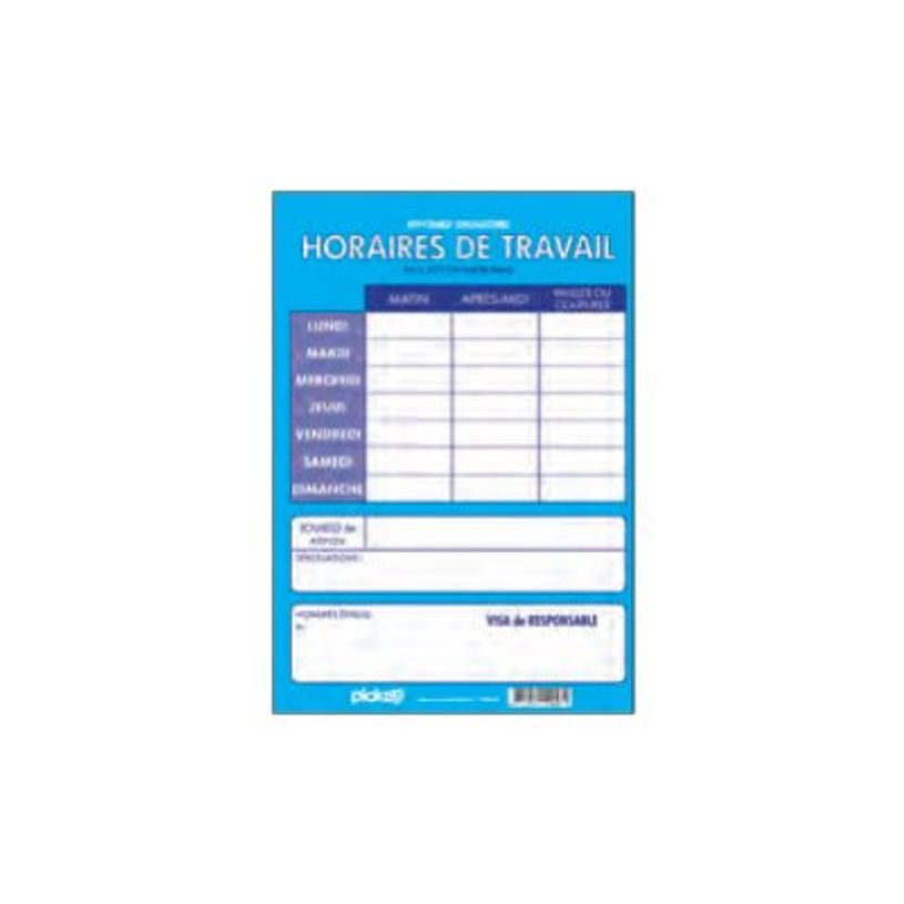 8711234129581-Pickup - Panneau d'affichage - Horaires de travail-P_79417799_1-0