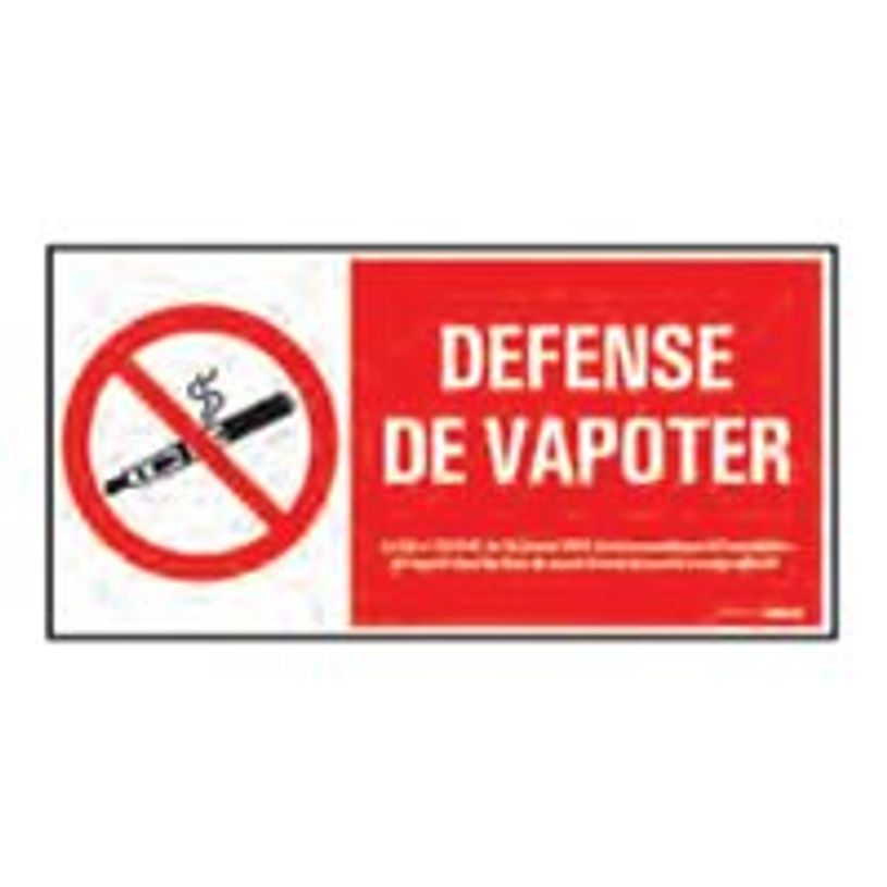 8711234129949-Pickup - Panneau de signalisation - 300 x 150 mm - Défense de vapoter-P_79417821_1-0
