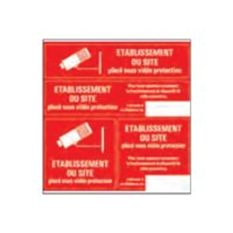 8711234376572-Pickup - Pictogramme - Site sous vidéoprotection - 4 autocollants 15 x 15 cm-P_79417833_1-0