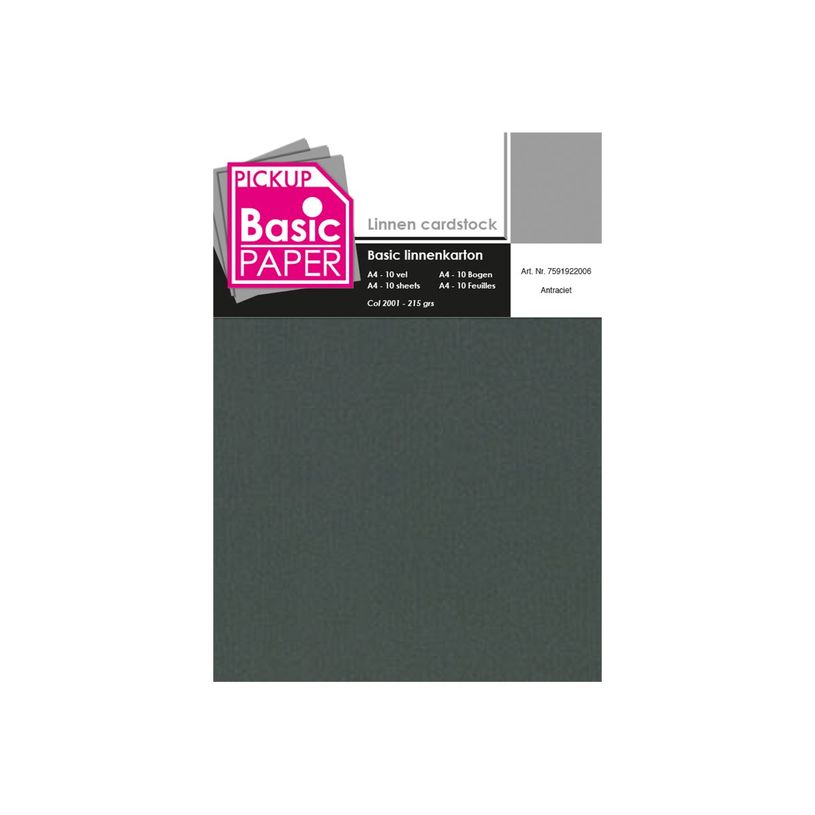 8715119760661-Pickup - Carton de lin - A4 (210 x 297 mm) - 215 g/m² - 10 feuilles - anthracite-P_79417846_1-0