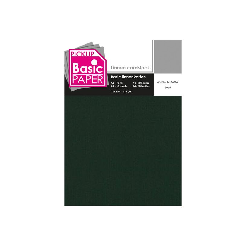 8715119760678-Pickup - Carton de lin - A4 (210 x 297 mm) - 215 g/m² - 10 feuilles - noir-P_79417847_1-0