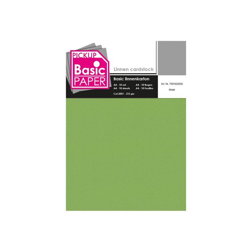 8715119760869-Pickup - Carton de lin - A4 (210 x 297 mm) - 215 g/m² - 10 feuilles - thé vert-P_79417866_1-0