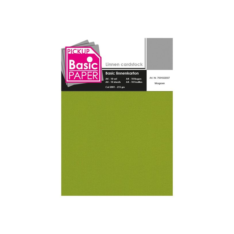 8715119760876-Pickup - Carton de lin - A4 (210 x 297 mm) - 215 g/m² - 10 feuilles - vert oasis-P_79417867_1-0