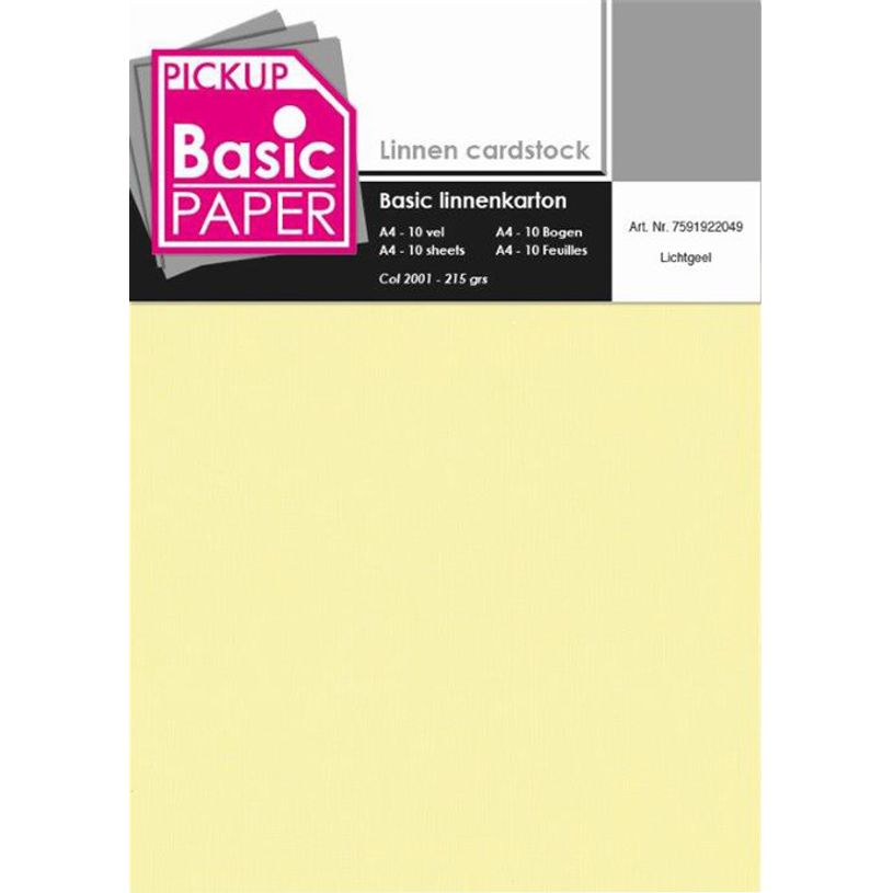8715119760968-Pickup - Carton de lin - A4 (210 x 297 mm) - 215 g/m² - 10 feuilles - jaune clair-P_79417876_1-0