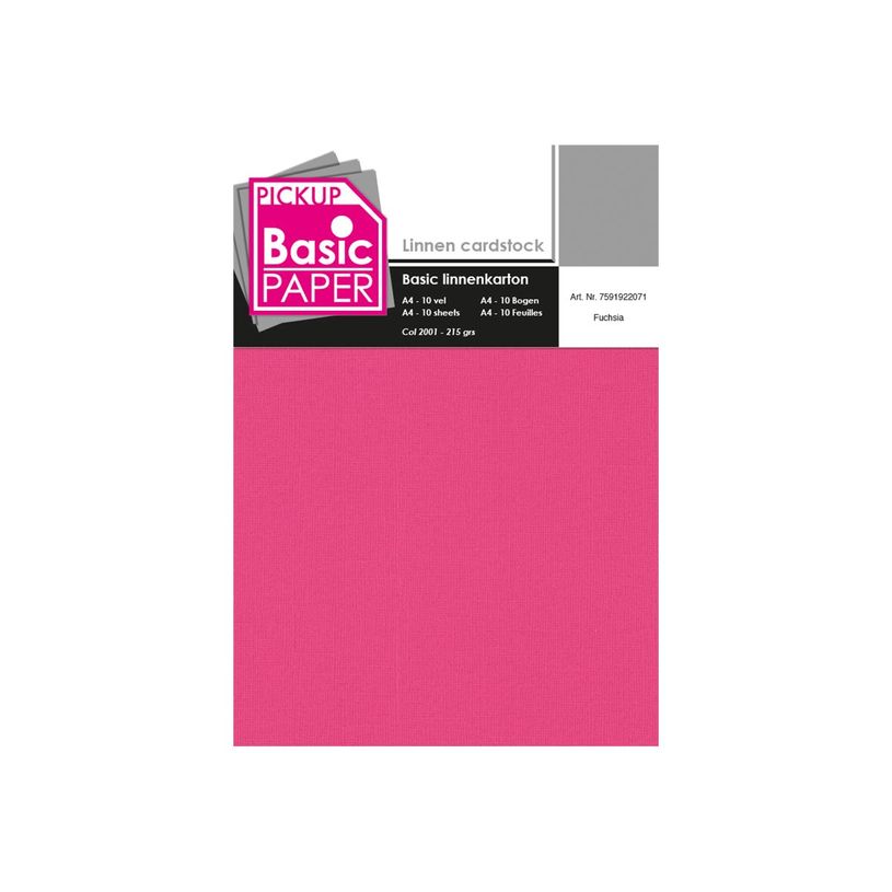 8715119761071-Pickup - Carton de lin - A4 (210 x 297 mm) - 215 g/m² - 10 feuilles - rose fuchsia-P_79417887_1-0