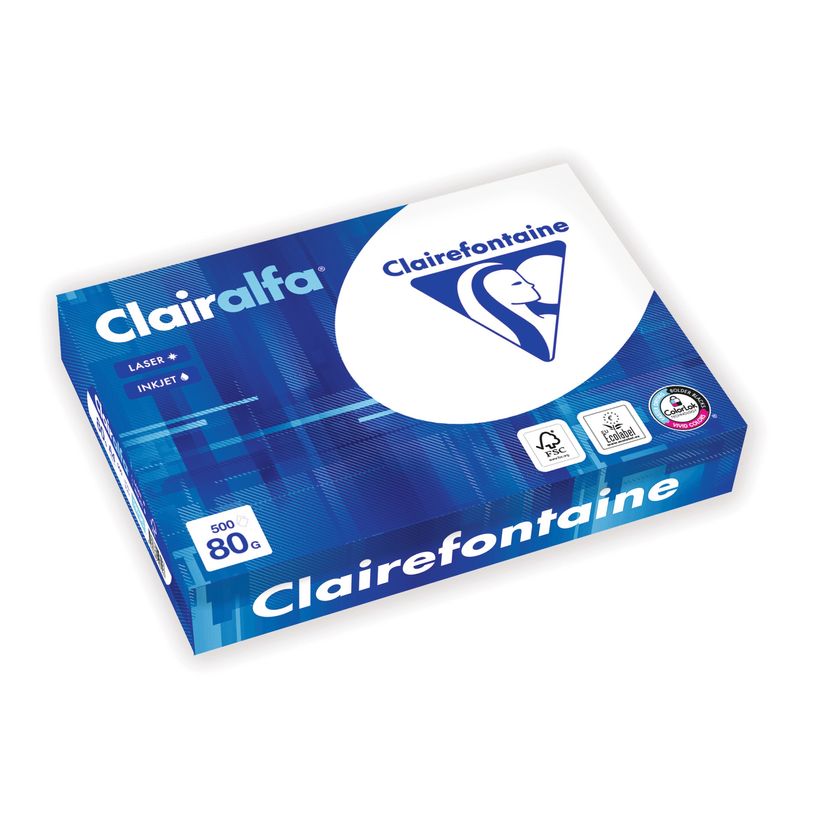 2012349370360-Papier blanc Clairalfa 1979 - A4 (210 x 297 mm) - 80g/m² - Palette de 60 cartons de 5x500 -P_79418264_1-0