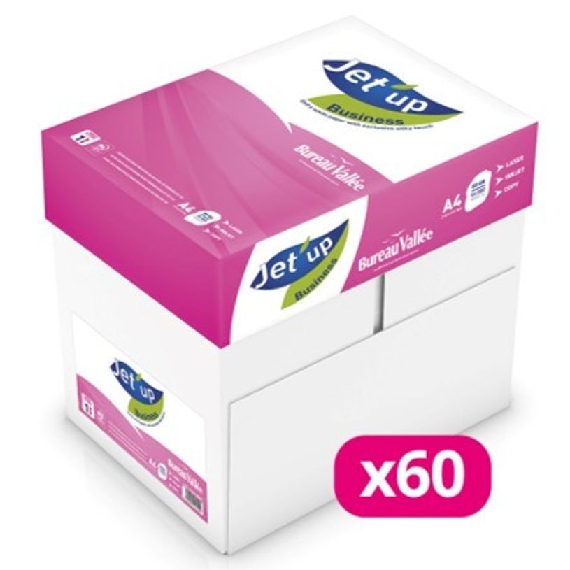 2012349370377-Jet'up Bureau Vallée - Papier blanc - A4 (210 x 297 mm) - 80g/m² - palette de 60 cartons -P_79418265_1-0